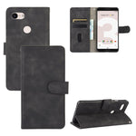 Tinta unita Skin Feel Fibbia magnetica Flip orizzontale Custodia in pelle PU con struttura in vitello con supporto e slot per schede e portafoglio, For Google Pixel 3, For Google Pixel 3 XL, For Google Pixel 4, For Google Pixel 4 XL