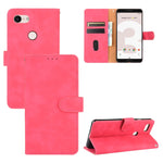 Tinta unita Skin Feel Fibbia magnetica Flip orizzontale Custodia in pelle PU con struttura in vitello con supporto e slot per schede e portafoglio, For Google Pixel 3, For Google Pixel 3 XL, For Google Pixel 4, For Google Pixel 4 XL