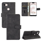 Tinta unita Skin Feel Fibbia magnetica Flip orizzontale Custodia in pelle PU con struttura in vitello con supporto e slot per schede e portafoglio, For Google Pixel 3, For Google Pixel 3 XL, For Google Pixel 4, For Google Pixel 4 XL