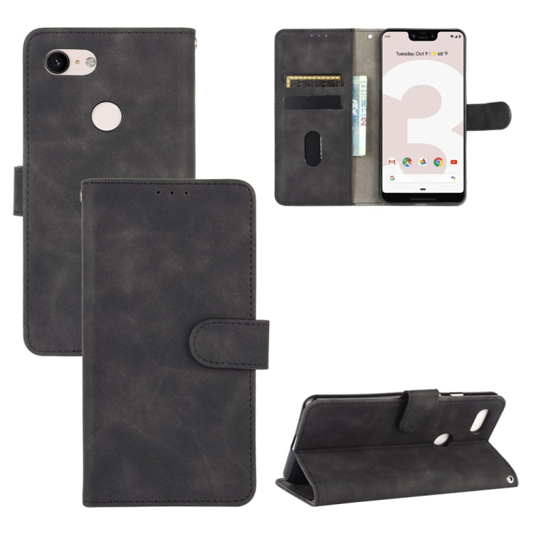Tinta unita Skin Feel Fibbia magnetica Flip orizzontale Custodia in pelle PU con struttura in vitello con supporto e slot per schede e portafoglio, For Google Pixel 3, For Google Pixel 3 XL, For Google Pixel 4, For Google Pixel 4 XL