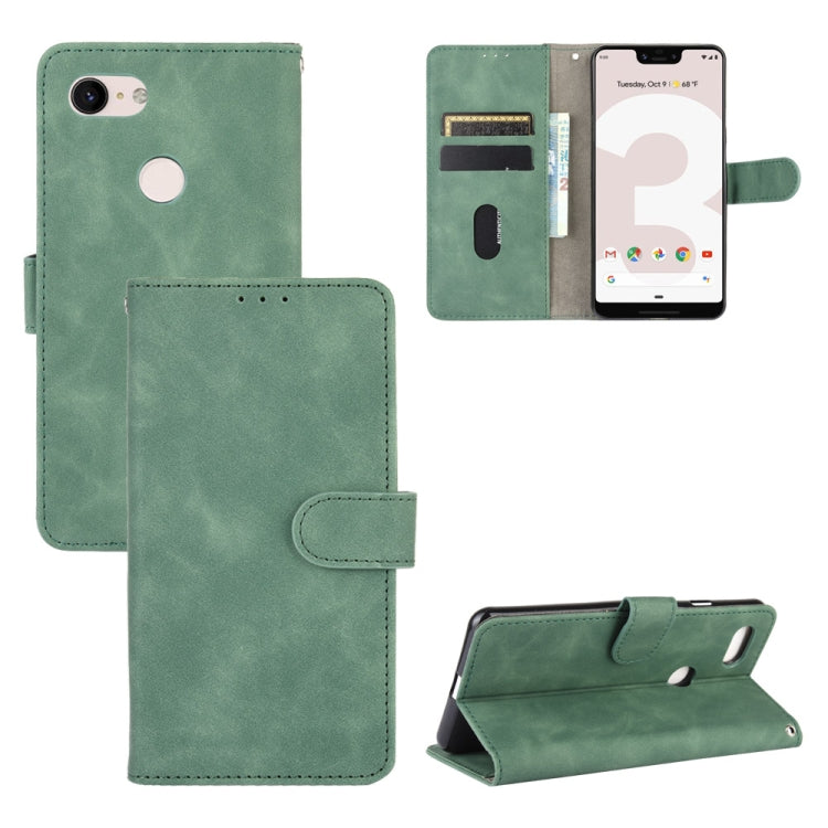 Tinta unita Skin Feel Fibbia magnetica Flip orizzontale Custodia in pelle PU con struttura in vitello con supporto e slot per schede e portafoglio, For Google Pixel 3, For Google Pixel 3 XL, For Google Pixel 4, For Google Pixel 4 XL