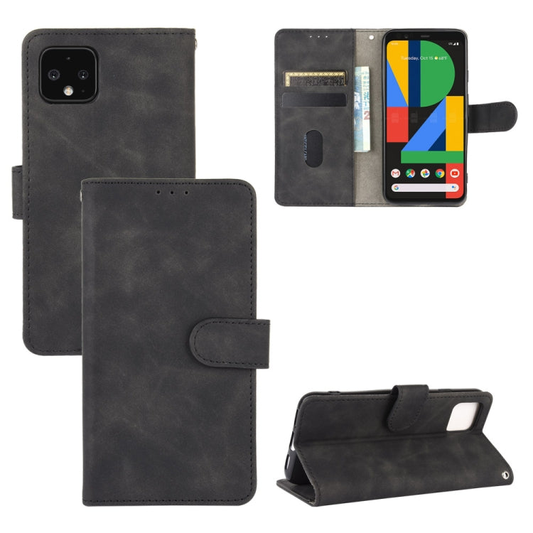 Tinta unita Skin Feel Fibbia magnetica Flip orizzontale Custodia in pelle PU con struttura in vitello con supporto e slot per schede e portafoglio, For Google Pixel 3, For Google Pixel 3 XL, For Google Pixel 4, For Google Pixel 4 XL