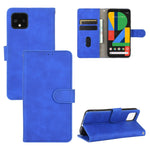 Tinta unita Skin Feel Fibbia magnetica Flip orizzontale Custodia in pelle PU con struttura in vitello con supporto e slot per schede e portafoglio, For Google Pixel 3, For Google Pixel 3 XL, For Google Pixel 4, For Google Pixel 4 XL