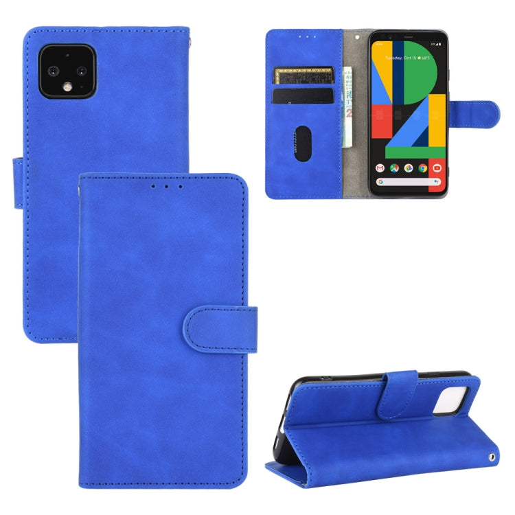 Tinta unita Skin Feel Fibbia magnetica Flip orizzontale Custodia in pelle PU con struttura in vitello con supporto e slot per schede e portafoglio, For Google Pixel 3, For Google Pixel 3 XL, For Google Pixel 4, For Google Pixel 4 XL