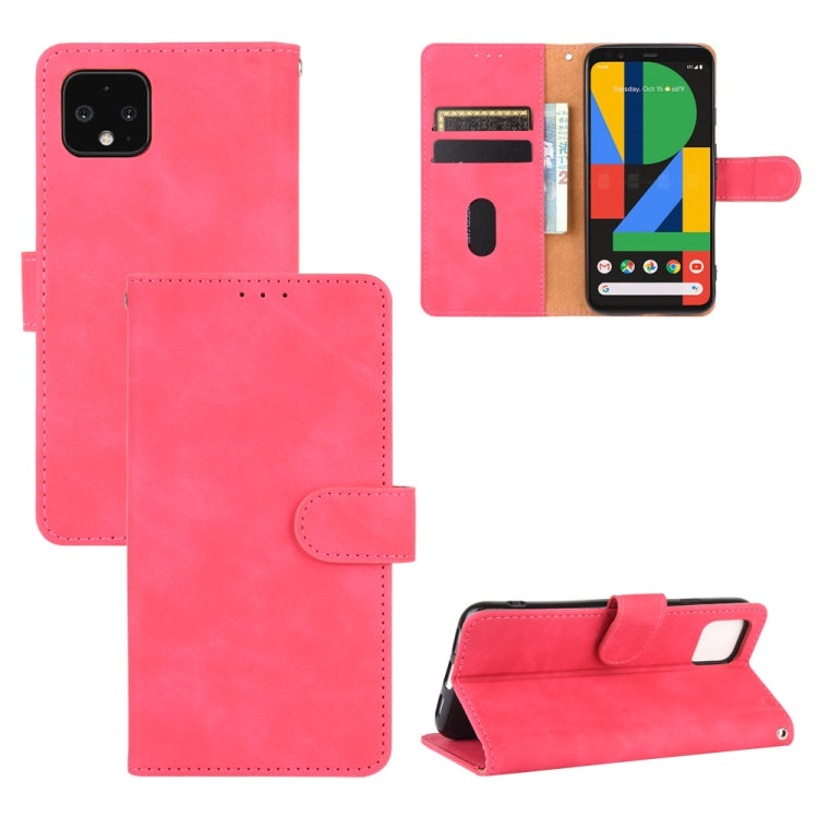 Tinta unita Skin Feel Fibbia magnetica Flip orizzontale Custodia in pelle PU con struttura in vitello con supporto e slot per schede e portafoglio, For Google Pixel 3, For Google Pixel 3 XL, For Google Pixel 4, For Google Pixel 4 XL