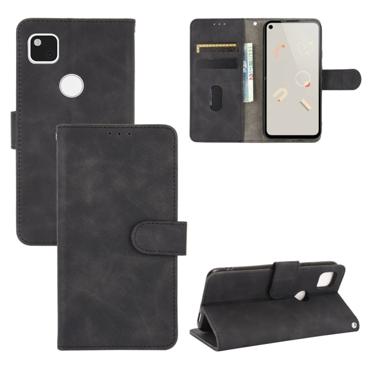 Tinta unita Skin Feel Fibbia magnetica Flip orizzontale Custodia in pelle PU con struttura in vitello con supporto e slot per schede e portafoglio, For Google Pixel 4a, For Google Pixel 3a XL, For Google Pixel 3a