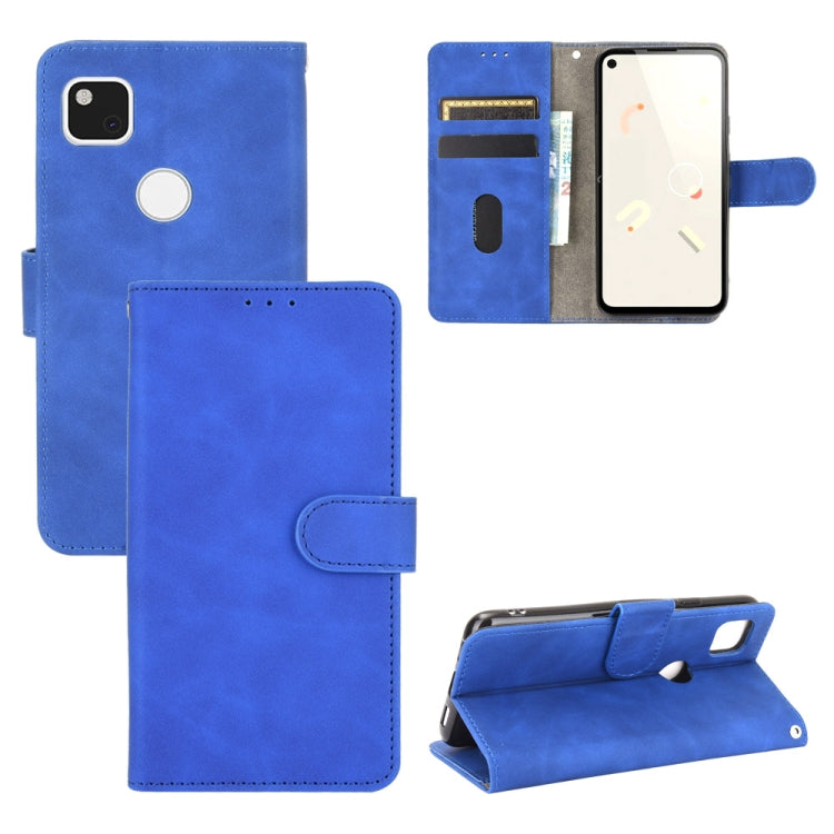 Tinta unita Skin Feel Fibbia magnetica Flip orizzontale Custodia in pelle PU con struttura in vitello con supporto e slot per schede e portafoglio, For Google Pixel 4a, For Google Pixel 3a XL, For Google Pixel 3a
