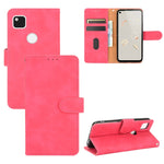 Tinta unita Skin Feel Fibbia magnetica Flip orizzontale Custodia in pelle PU con struttura in vitello con supporto e slot per schede e portafoglio, For Google Pixel 4a, For Google Pixel 3a XL, For Google Pixel 3a