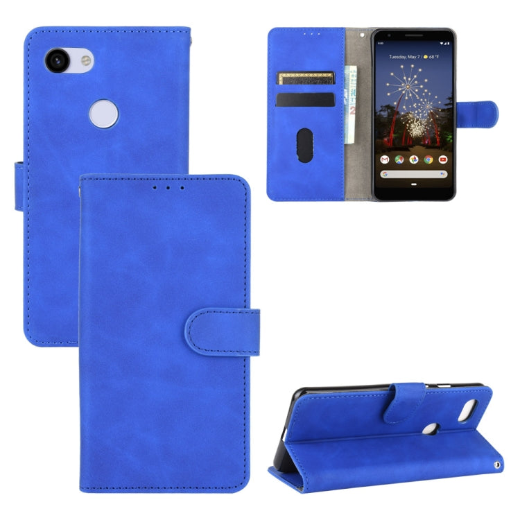 Tinta unita Skin Feel Fibbia magnetica Flip orizzontale Custodia in pelle PU con struttura in vitello con supporto e slot per schede e portafoglio, For Google Pixel 4a, For Google Pixel 3a XL, For Google Pixel 3a
