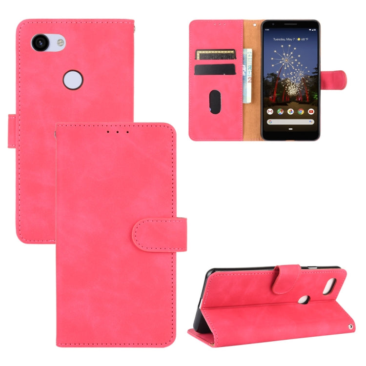 Tinta unita Skin Feel Fibbia magnetica Flip orizzontale Custodia in pelle PU con struttura in vitello con supporto e slot per schede e portafoglio, For Google Pixel 4a, For Google Pixel 3a XL, For Google Pixel 3a