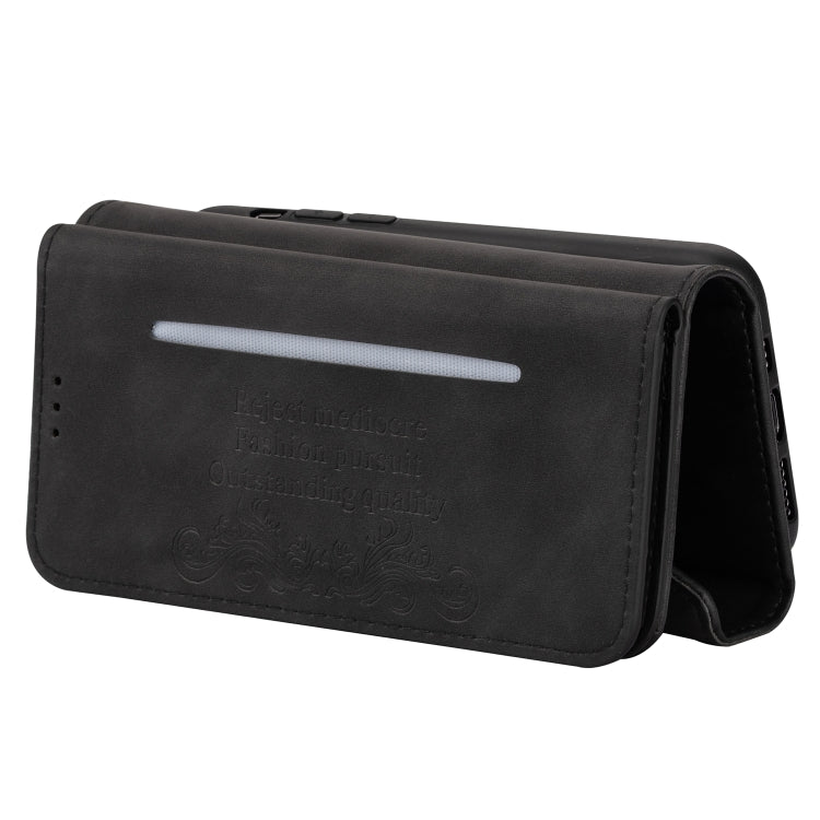 Custodia in pelle flip orizzontale con cerniera Skin Feel con supporto e slot per schede e cornice per foto e cordino e corda lunga, For Huawei Mate 20 Lite / Maimang 7