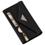 Custodia in pelle flip orizzontale con cerniera Skin Feel con supporto e slot per schede e cornice per foto e cordino e corda lunga, For Huawei Mate 20 Lite / Maimang 7