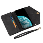 Custodia in pelle flip orizzontale con cerniera Skin Feel con supporto e slot per schede e cornice per foto e cordino e corda lunga, For Huawei Mate 20 Lite / Maimang 7