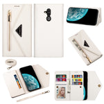 Custodia in pelle flip orizzontale con cerniera Skin Feel con supporto e slot per schede e cornice per foto e cordino e corda lunga, For Huawei Mate 20 Lite / Maimang 7