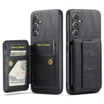 Fierre Shann FS-024 Custodia per telefono con porta carte in pelle di mucca cerata e olio, For Samsung Galaxy S26+ 5G, For Samsung Galaxy S26 Ultra 5G, For Samsung Galaxy S26 5G, For Samsung Galaxy S25 5G