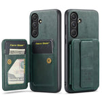 Fierre Shann FS-024 Custodia per telefono con porta carte in pelle di mucca cerata e olio, For Samsung Galaxy S26+ 5G, For Samsung Galaxy S26 Ultra 5G, For Samsung Galaxy S26 5G, For Samsung Galaxy S25 5G