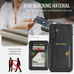 Fierre Shann FS-024 Custodia per telefono con porta carte in pelle di mucca cerata e olio, For Samsung Galaxy S26+ 5G, For Samsung Galaxy S26 Ultra 5G, For Samsung Galaxy S26 5G, For Samsung Galaxy S25 5G