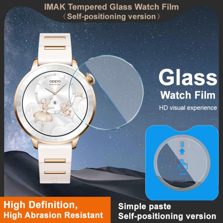 Pellicola per orologi in vetro temperato imak, versione autoposizionante, For OPPO Watch X3 Mini High Gloss Gold, For OPPO Watch X3, For OPPO Watch X2