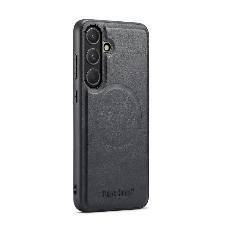 Fierre Shann FS-027 Custodia magnetica per telefono MagSafe con texture in pelle di mucca, For Samsung Galaxy S26+ 5G, For Samsung Galaxy S26 Ultra 5G, For Samsung Galaxy S26 5G, For Samsung Galaxy S25 5G