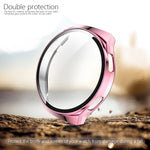 Proteggi schermo in vetro temperato 2 in 1 + Custodia per PC completamente placcata, For Huawei Watch GT2e