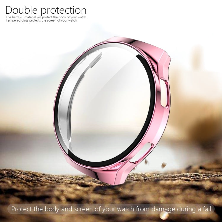 Proteggi schermo in vetro temperato 2 in 1 + Custodia per PC completamente placcata, For Huawei Watch GT2e