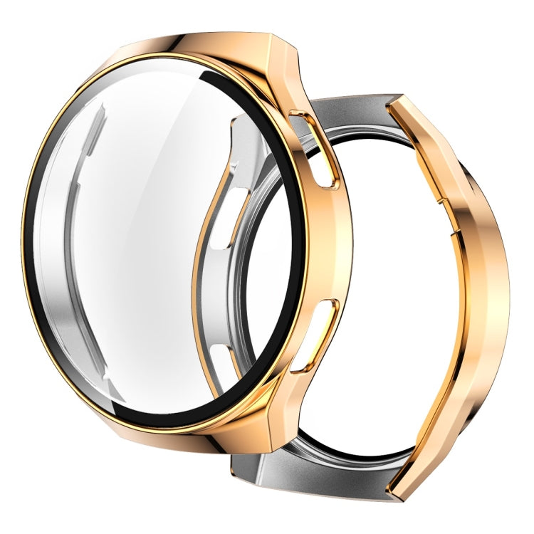 Proteggi schermo in vetro temperato 2 in 1 + Custodia per PC completamente placcata, For Huawei Watch GT2e