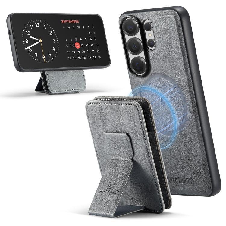 Fierre Shann FS028 MagSafe RFID Card Holder Back Custodia per telefono, For Samsung Galaxy S26+ 5G, For Samsung Galaxy S26 Ultra 5G, For Samsung Galaxy S26 5G, For Samsung Galaxy S25 5G