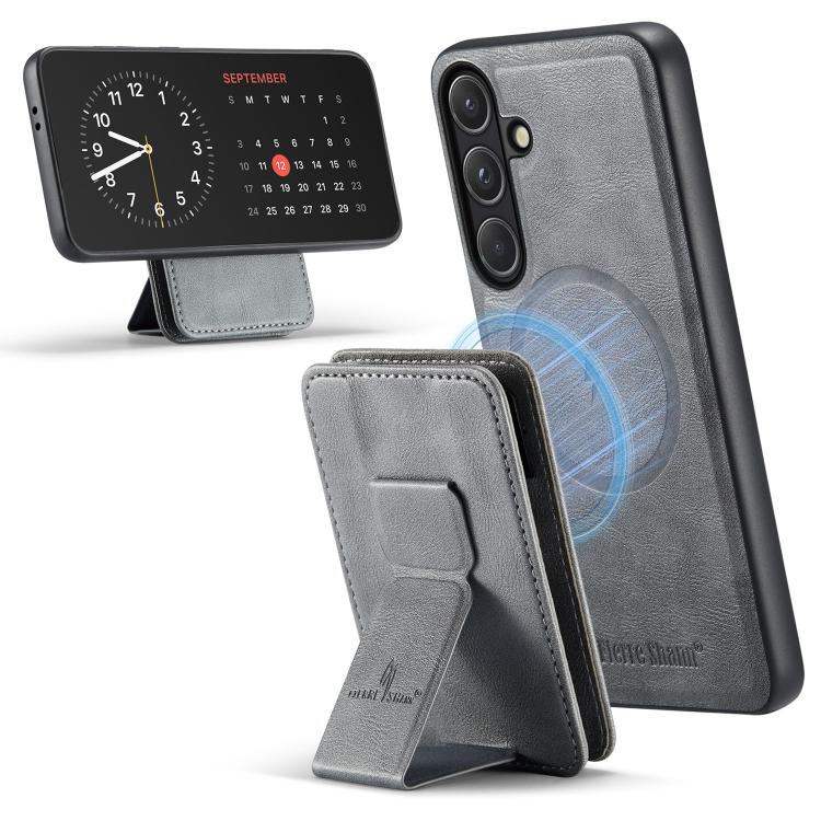 Fierre Shann FS028 MagSafe RFID Card Holder Back Custodia per telefono, For Samsung Galaxy S26+ 5G, For Samsung Galaxy S26 Ultra 5G, For Samsung Galaxy S26 5G, For Samsung Galaxy S25 5G