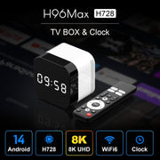 H96Max 8K UHD Android 14 Smart TV Box con telecomando, Allwinner H728 Octa-Core, 2GB+16GB, 4GB+32GB, 4GB+128GB