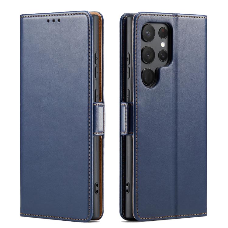 Custodia per telefono Fierre Shann PU in vera pelle, For Samsung Galaxy S25 Ultra 5G