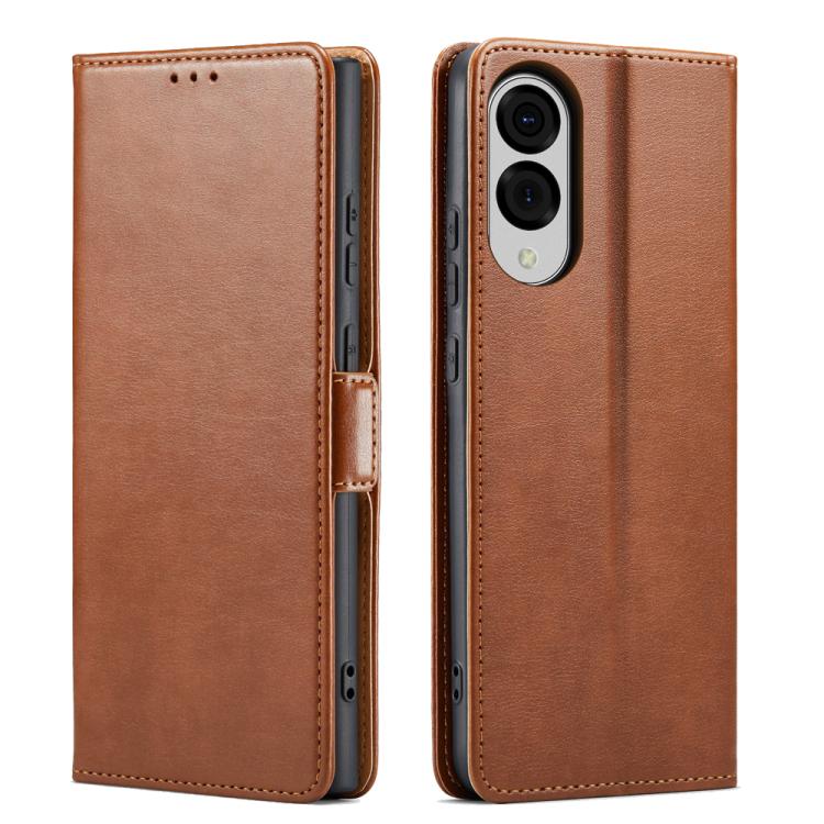 Custodia per telefono Fierre Shann PU in vera pelle, For Samsung Galaxy S26+ 5G, For Samsung Galaxy S26 Ultra 5G, For Samsung Galaxy S26 5G, For Samsung Galaxy S25 Edge 5G, For Samsung Galaxy S25 5G, For Samsung Galaxy S25+ 5G