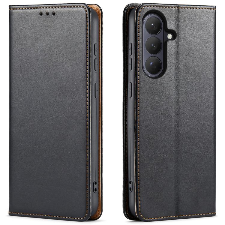 Custodia per telefono Fierre Shann PU in vera pelle, For Samsung Galaxy S26+ 5G, For Samsung Galaxy S26 Ultra 5G, For Samsung Galaxy S26 5G, For Samsung Galaxy S25 Edge 5G, For Samsung Galaxy S25 5G, For Samsung Galaxy S25+ 5G