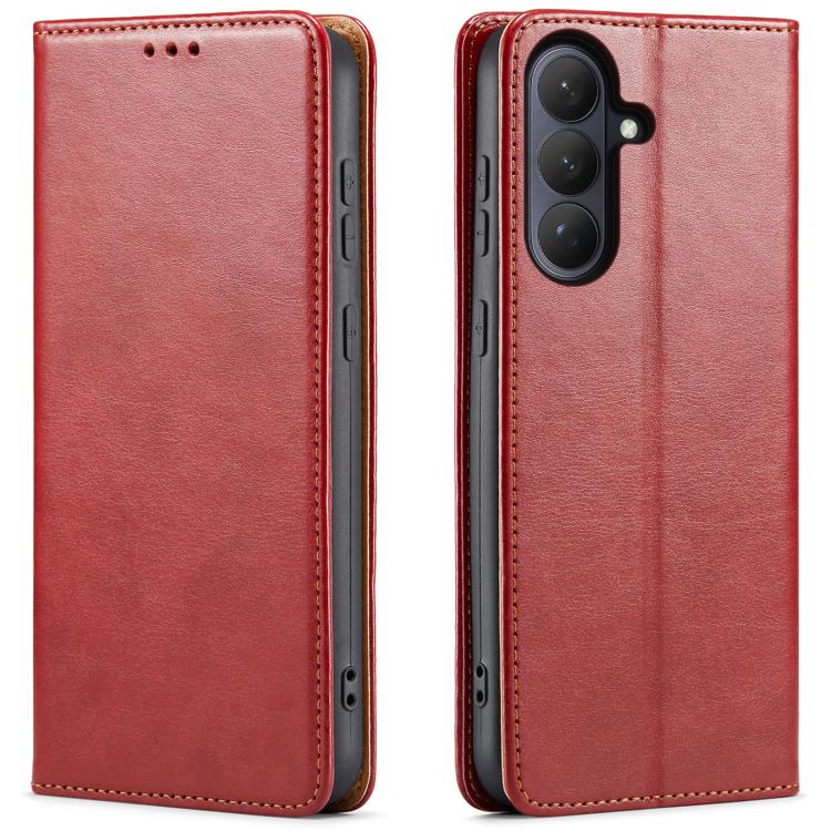 Custodia per telefono Fierre Shann PU in vera pelle, For Samsung Galaxy S26+ 5G, For Samsung Galaxy S26 Ultra 5G, For Samsung Galaxy S26 5G, For Samsung Galaxy S25 Edge 5G, For Samsung Galaxy S25 5G, For Samsung Galaxy S25+ 5G