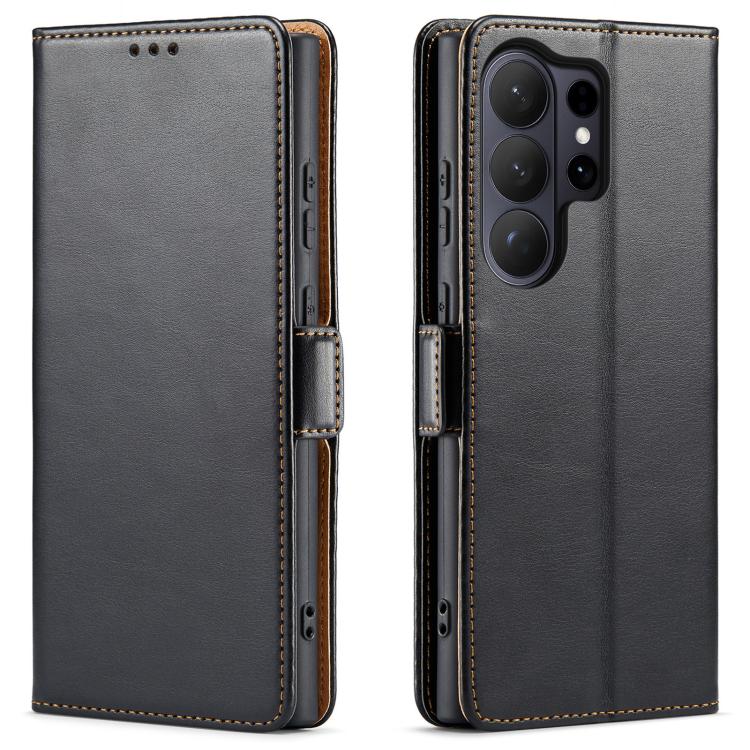 Custodia per telefono Fierre Shann PU in vera pelle, For Samsung Galaxy S26+ 5G, For Samsung Galaxy S26 Ultra 5G, For Samsung Galaxy S26 5G, For Samsung Galaxy S25 Edge 5G, For Samsung Galaxy S25 5G, For Samsung Galaxy S25+ 5G