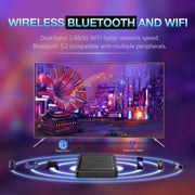 Q7 4K UHD Android 10 Smart TV Box con telecomando, Allwinner H313 Quad-Core, 2GB+8GB