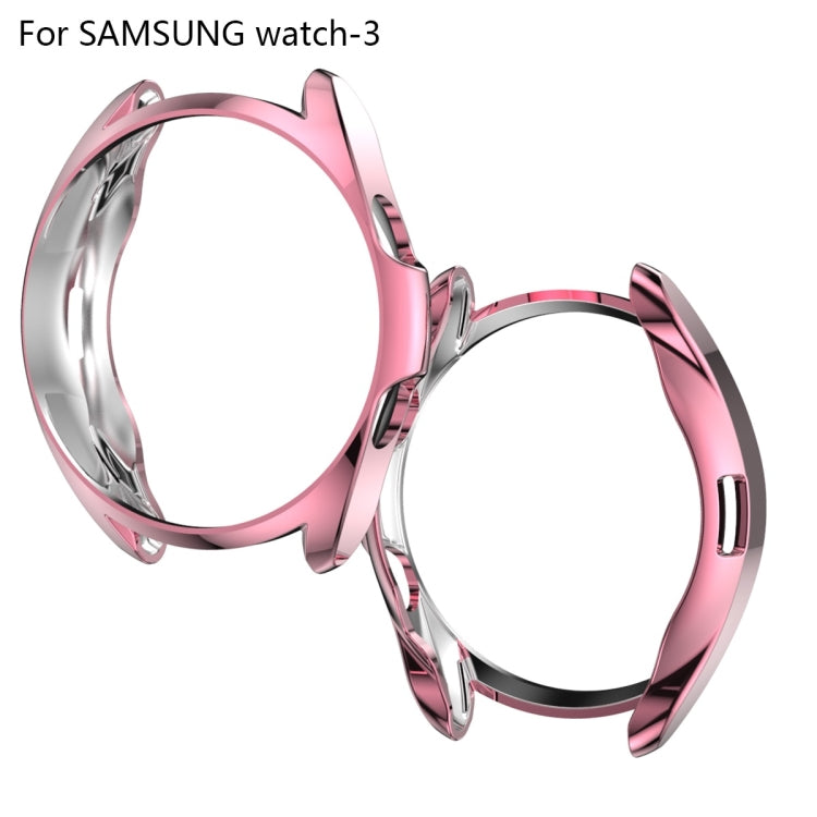 Custodia protettiva in TPU a metà confezione cava galvanica, For Samsung Galaxy Watch 3 41mm, For Samsung Galaxy Watch 3 45mm