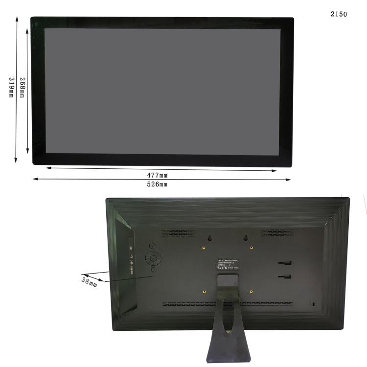 XCLT2150 Schermo IPS da 21,5 pollici WiFi Digital Cloud Photo Frame Macchina pubblicitaria LED montata a parete, US Plug, UK Plug, EU Plug, AU Plug