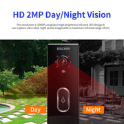 ESCAM V5 TUYA 1080P Campanello wireless intelligente bidirezionale con visione notturna, V5