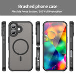 Custodia per telefono Magsafe in TPU ibrida per PC e Fan Dun Series, con finitura satinata, For iPhone 17, For iPhone  Air, For iPhone 16 Pro Max, For iPhone 16 Pro, For iPhone 16 Plus, For iPhone 16