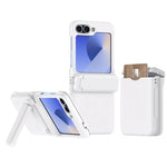 Custodia pieghevole per telefono cellulare con supporto in gomma a molla e slot per schede, For Galaxy Z Flip8 5G, For Samsung Galaxy Z Flip7 5G, For Samsung Galaxy Z Flip6 5G