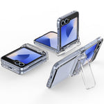 Custodia pieghevole per telefono cellulare con supporto in gomma a molla e slot per schede, For Samsung Galaxy Z Flip5 5G