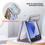 Custodia pieghevole per telefono cellulare con supporto in gomma a molla e slot per schede, For Samsung Galaxy Z Flip5 5G