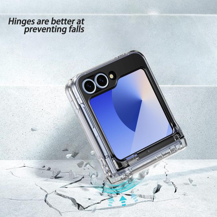 Custodia pieghevole per telefono cellulare con supporto in gomma a molla e slot per schede, For Samsung Galaxy Z Flip5 5G