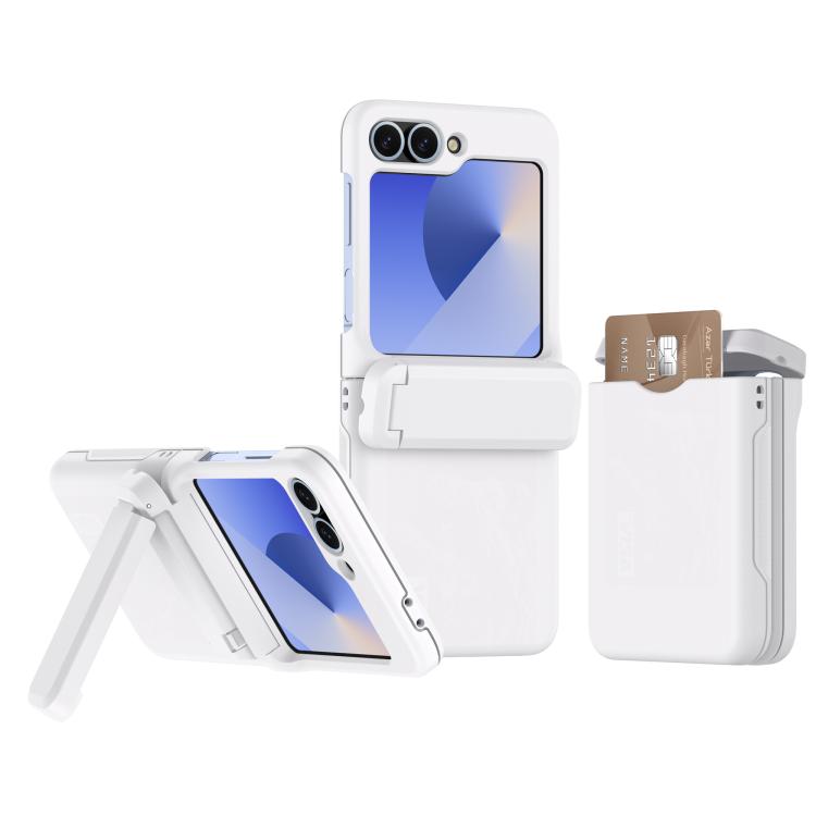 Custodia pieghevole per telefono cellulare con supporto in gomma a molla e slot per schede, For Samsung Galaxy Z Flip5 5G