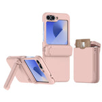 Custodia pieghevole per telefono cellulare con supporto in gomma a molla e slot per schede, For Samsung Galaxy Z Flip5 5G