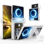 Custodia pieghevole per telefono cellulare con supporto in gomma a molla e slot per schede, For Galaxy Z Flip8 5G, For Samsung Galaxy Z Flip7 5G, For Samsung Galaxy Z Flip6 5G