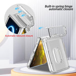 Custodia pieghevole per telefono cellulare con supporto in gomma a molla e slot per schede, For Galaxy Z Flip8 5G, For Samsung Galaxy Z Flip7 5G, For Samsung Galaxy Z Flip6 5G