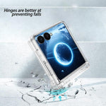 Custodia pieghevole per telefono cellulare con supporto in gomma a molla e slot per schede, For Galaxy Z Flip8 5G, For Samsung Galaxy Z Flip7 5G, For Samsung Galaxy Z Flip6 5G