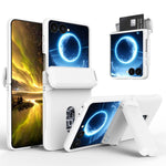 Custodia pieghevole per telefono cellulare con supporto in gomma a molla e slot per schede, For Galaxy Z Flip8 5G, For Samsung Galaxy Z Flip7 5G, For Samsung Galaxy Z Flip6 5G