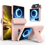 Custodia pieghevole per telefono cellulare con supporto in gomma a molla e slot per schede, For Galaxy Z Flip8 5G, For Samsung Galaxy Z Flip7 5G, For Samsung Galaxy Z Flip6 5G